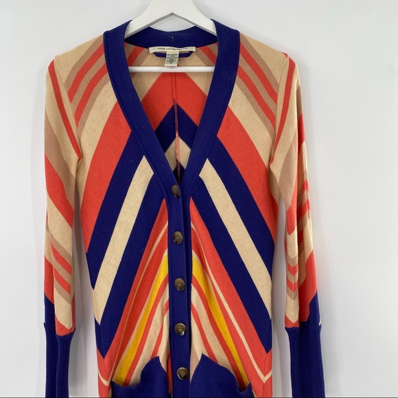Diane von Furstenberg chevron cardigan - Picture 2 of 6